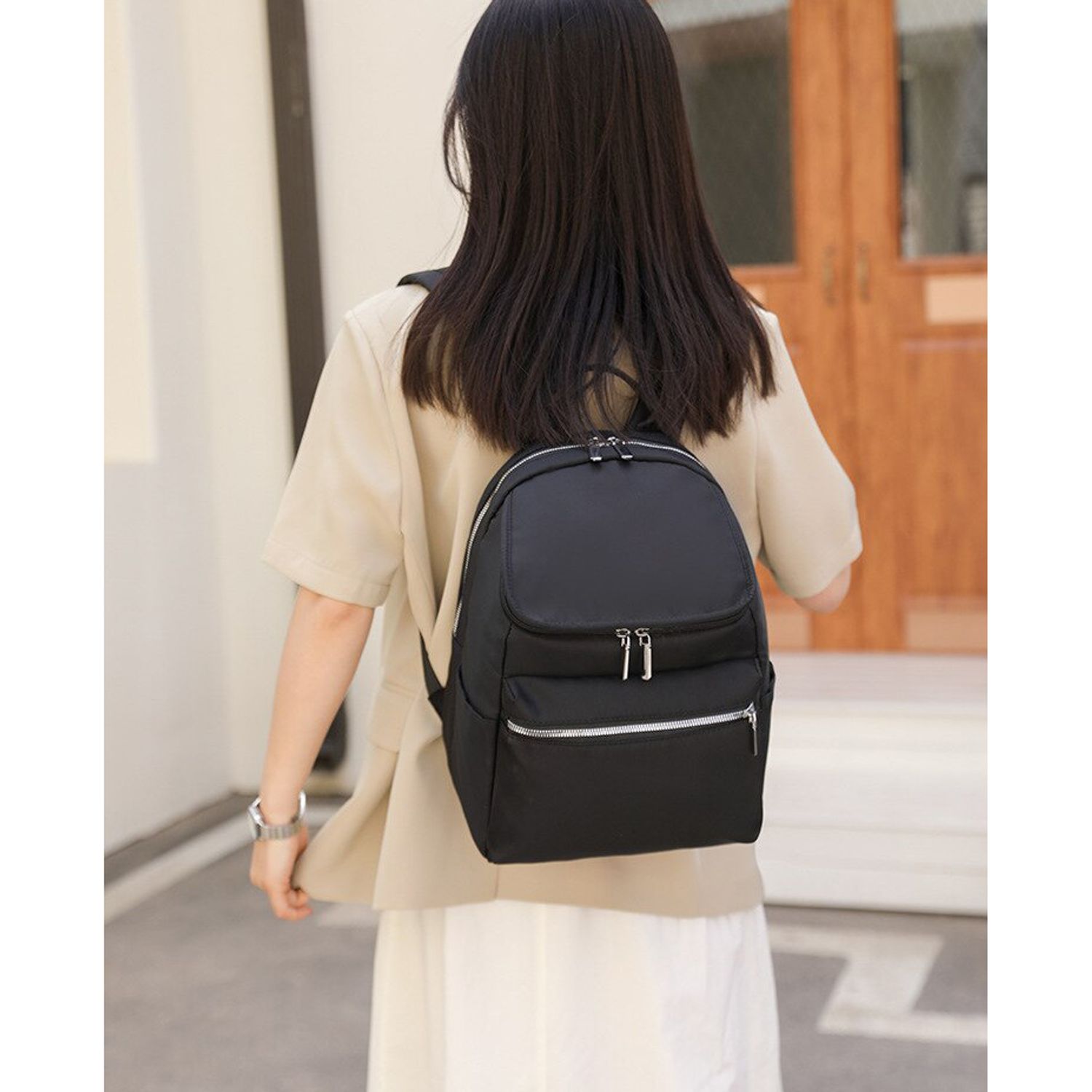 Rucsac dama Nieve, GT1916, model negru fotografia produsului View 2 L