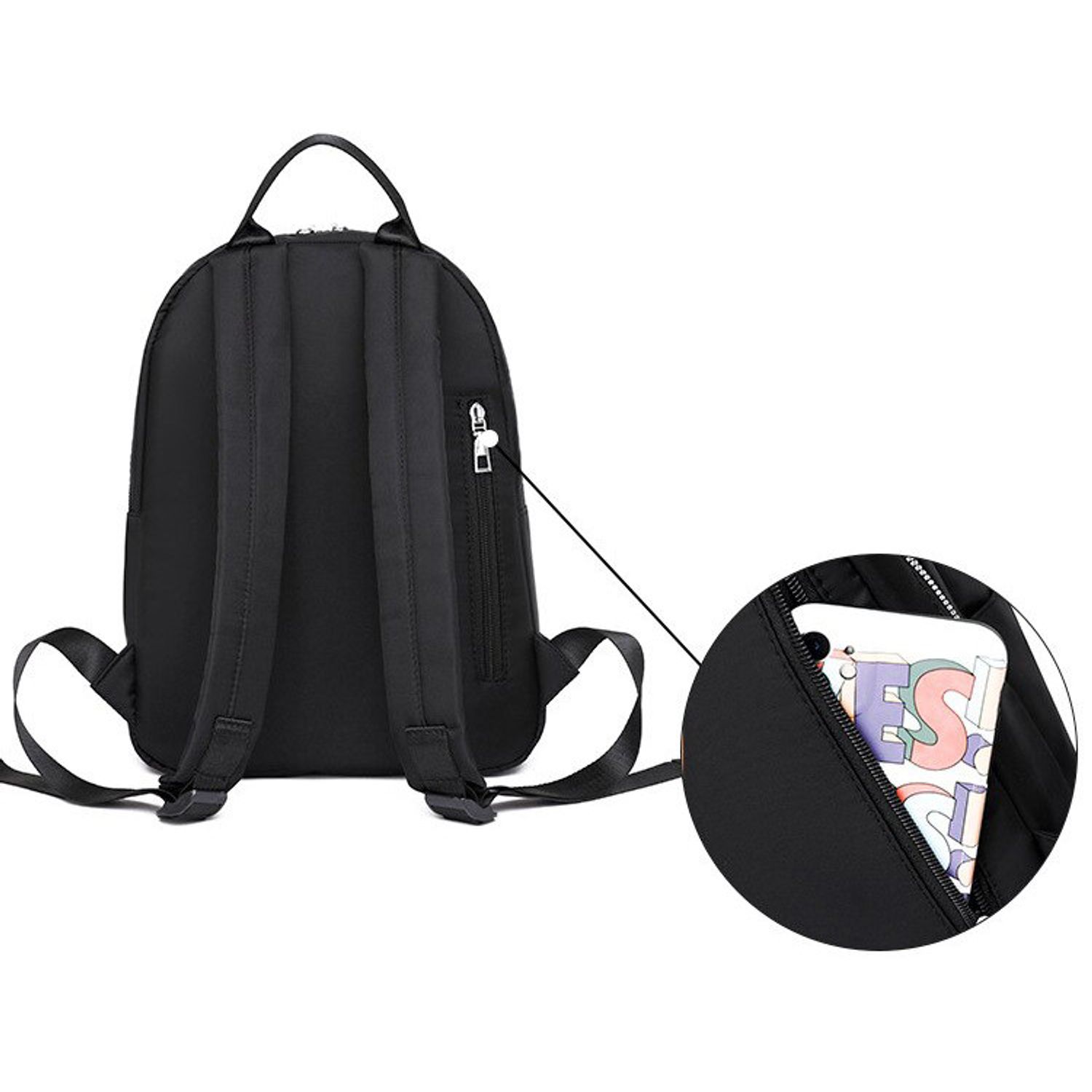 Rucsac dama Nieve, GT1916, model negru fotografia produsului View 3 L