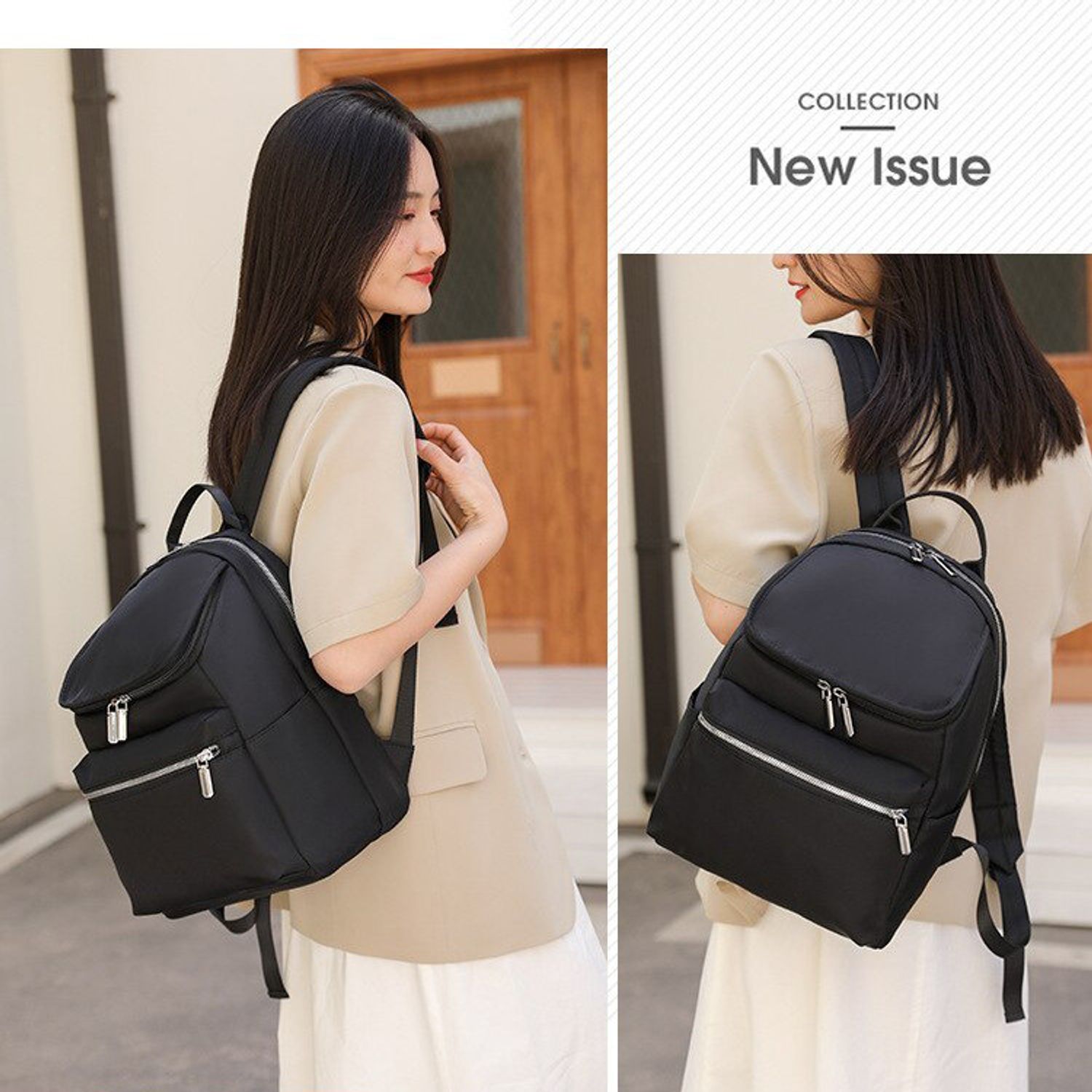 Rucsac dama Nieve, GT1916, model negru fotografia produsului View 5 L