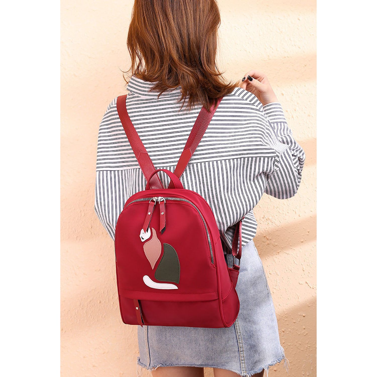 Rucsac dama Moya, GT1928, model rosu fotografia produsului View 2 L