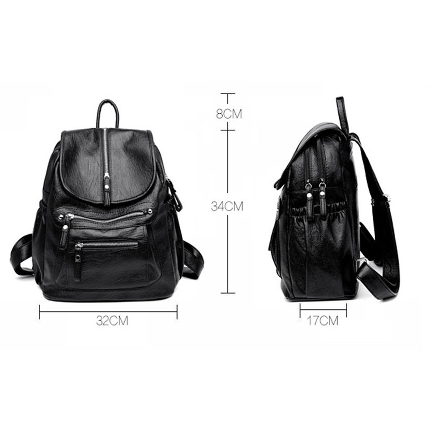 Rucsac dama Abella, GT1905, model negru fotografia produsului View 7 L