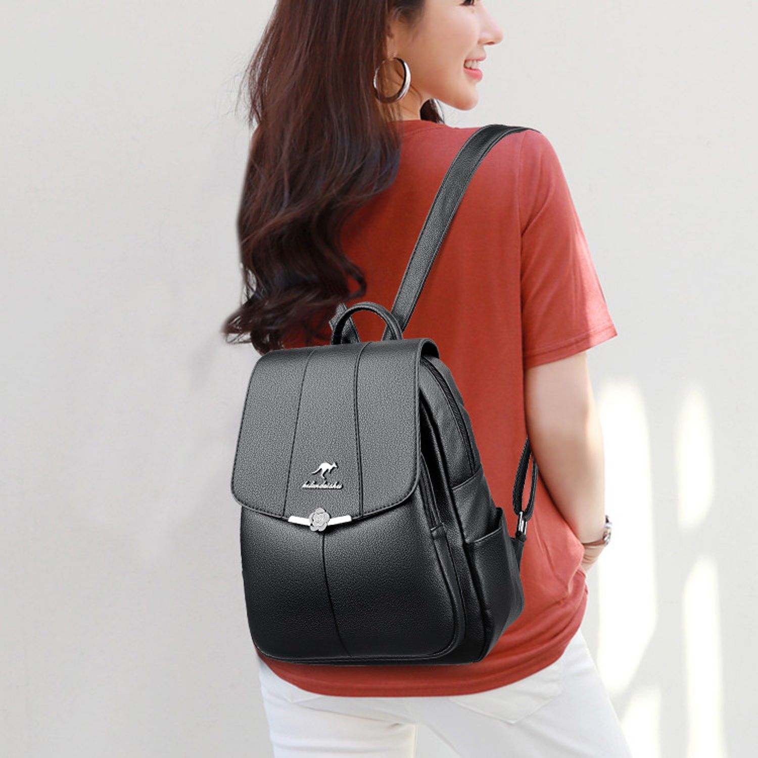 Rucsac dama Rosalyn, GT1901, model negru fotografia produsului View 2 L