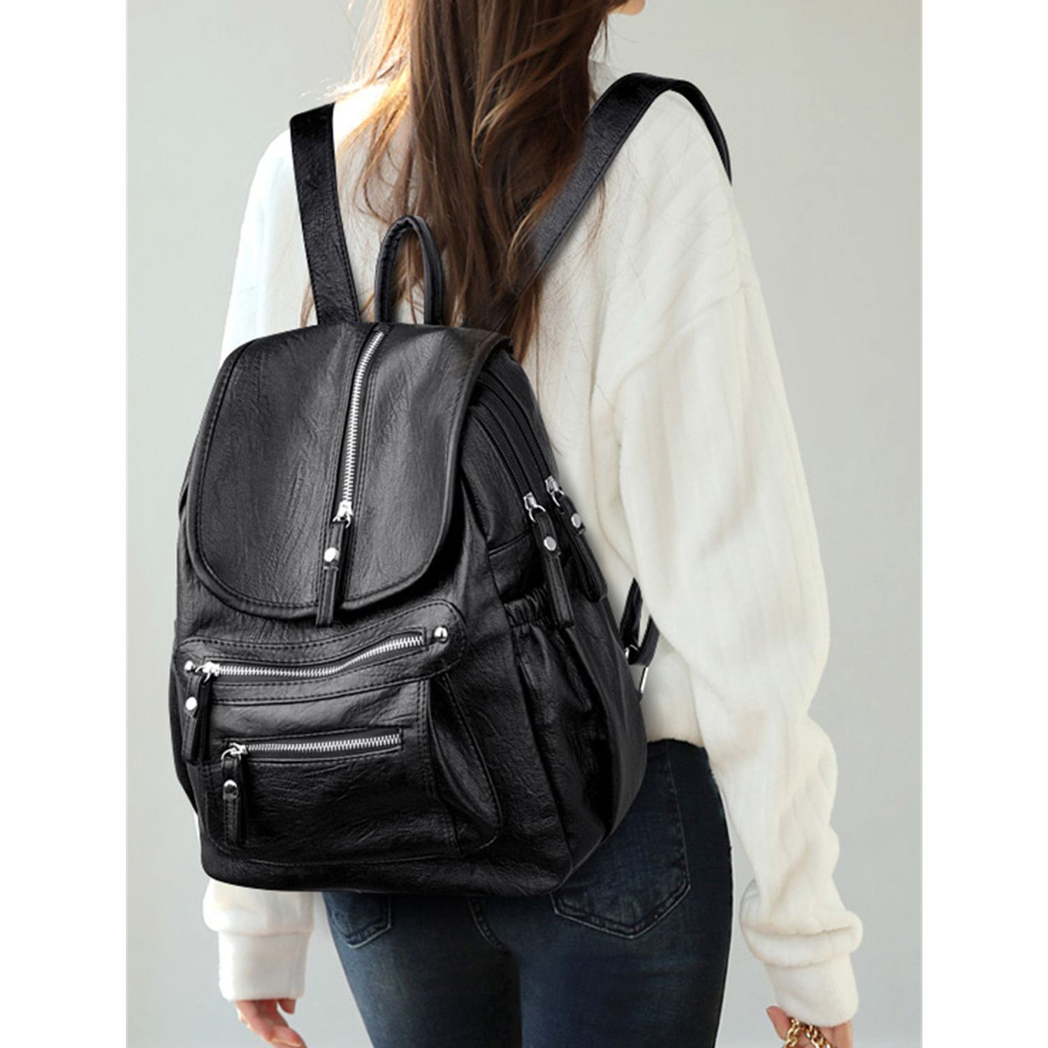 Rucsac dama Abella, GT1905, model negru fotografia produsului View 2 L