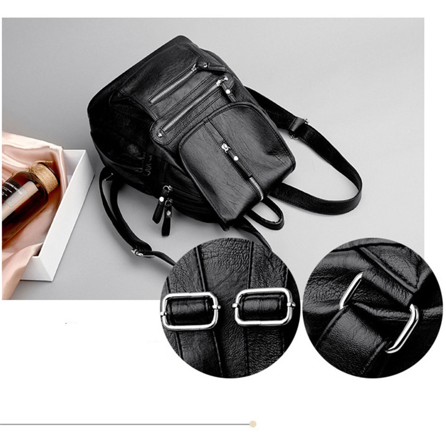 Rucsac dama Abella, GT1905, model negru fotografia produsului View 5 L