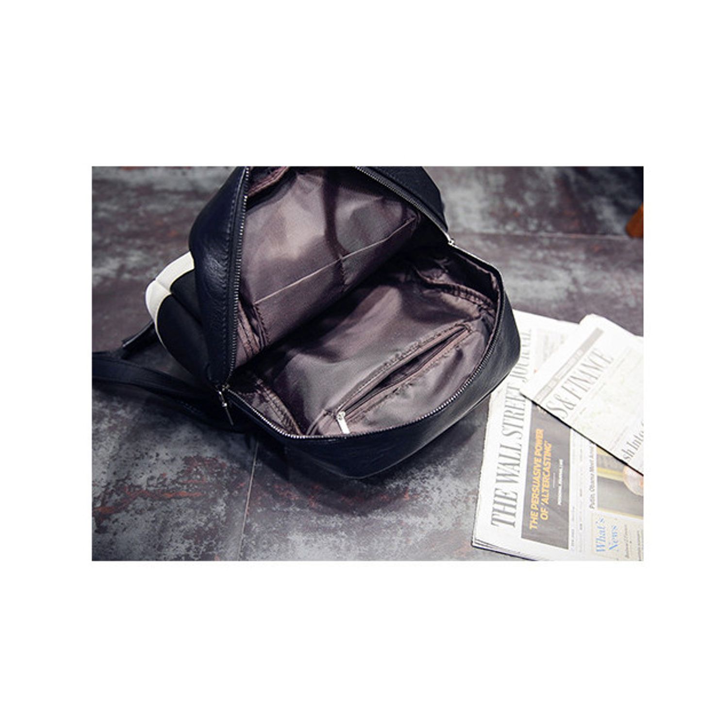 Rucsac dama Reyna, GT1914, model negru/alb fotografia produsului View 3 L