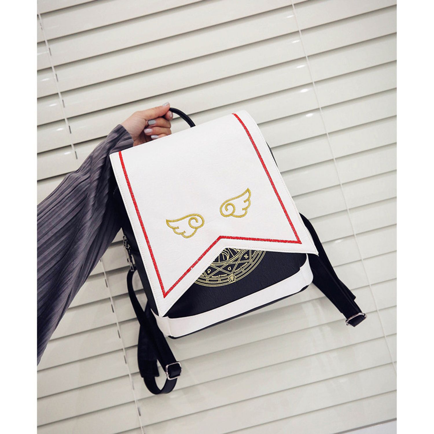Rucsac dama Reyna, GT1914, model negru/alb fotografia produsului View 6 L