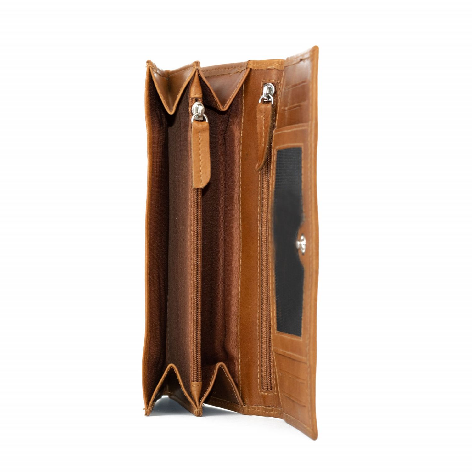 Portofel dama, Alexa PT996, piele naturala, protectie RFID, Maro fotografia produsului View 6 L