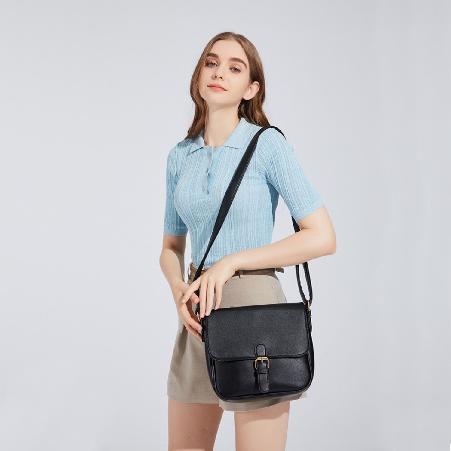 Geanta dama Giseli GT1866, model negru fotografia produsului View 3 L