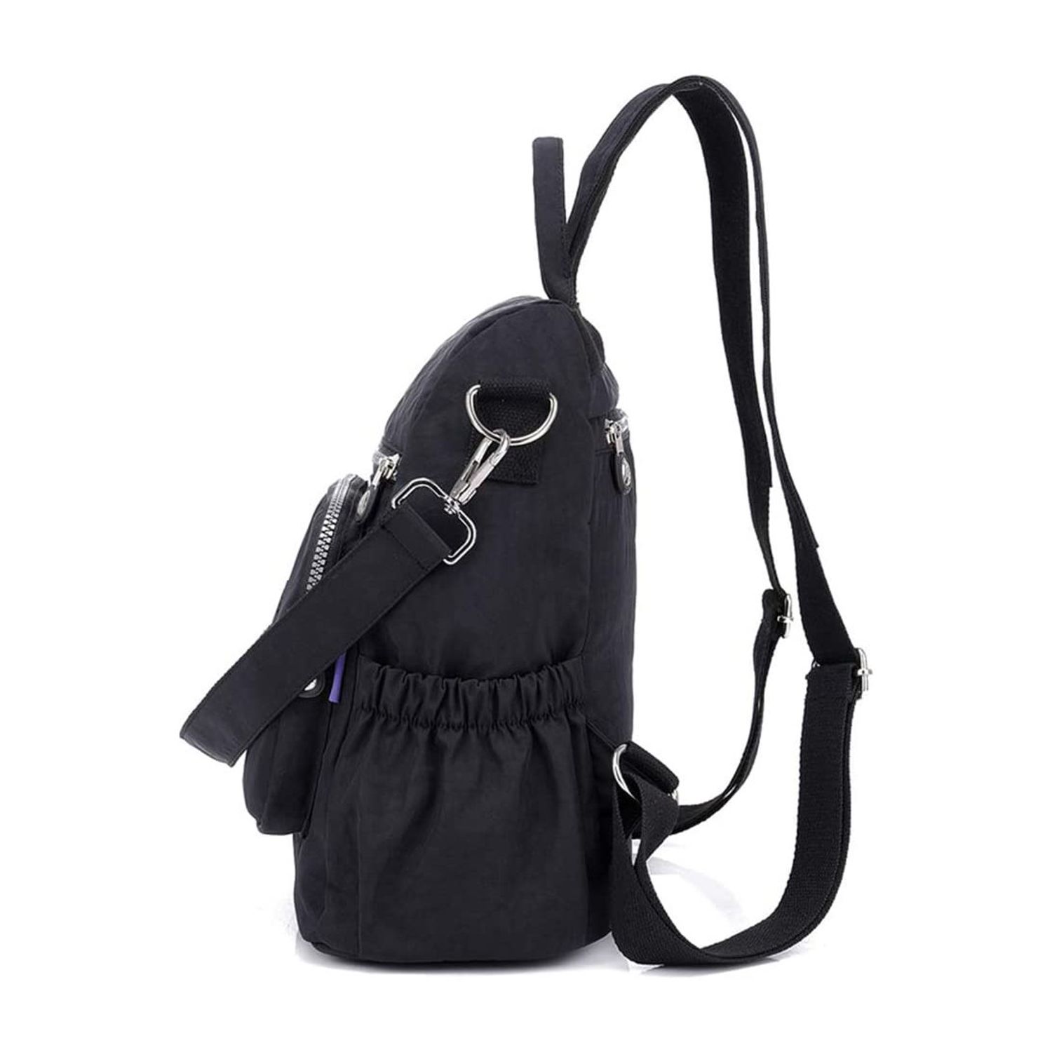 Rucsac dama Aila GT1842, antifurt, material textil, negru fotografia produsului View 4 L