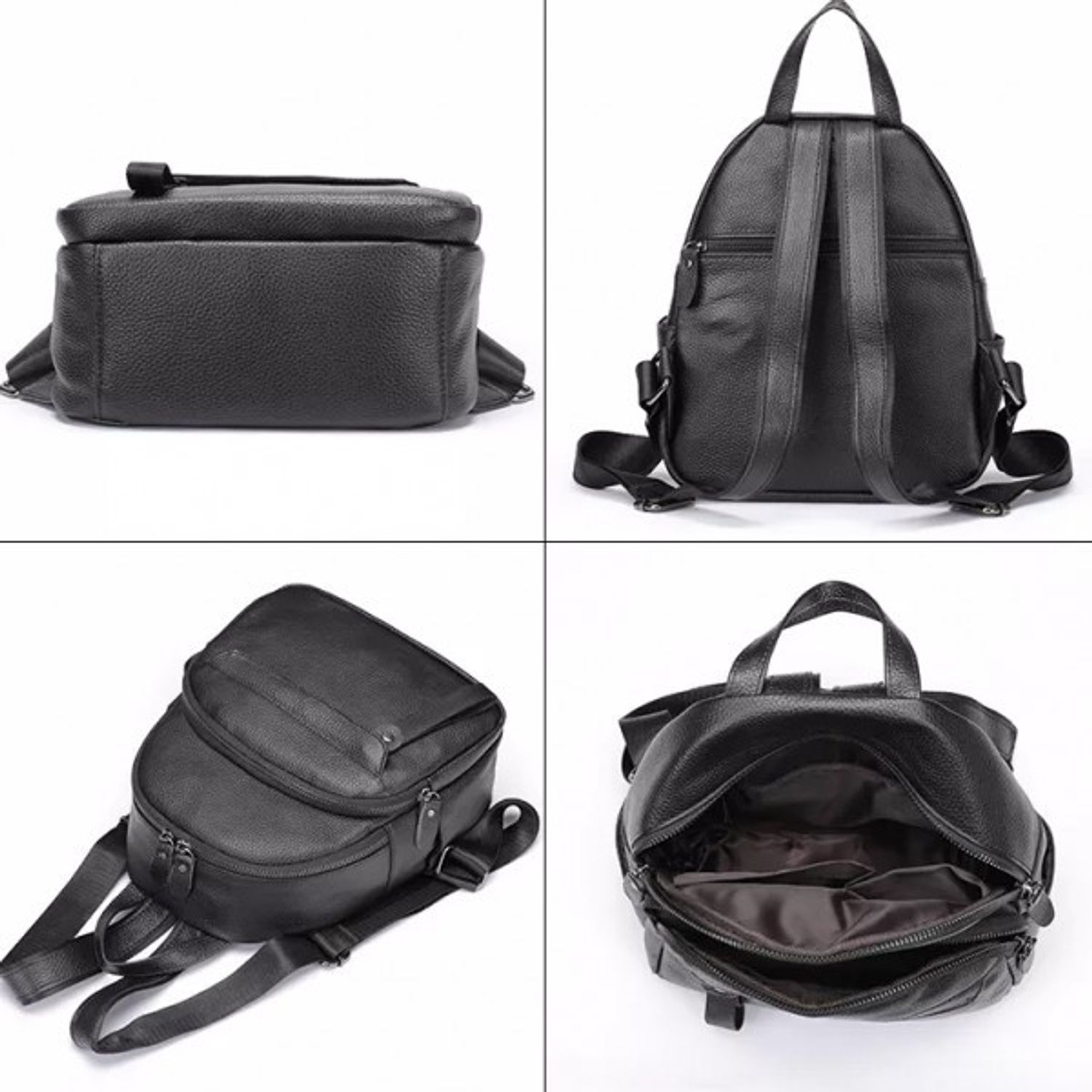 Rucsac dama, Nylay GT1829, piele naturala, model rosu fotografia produsului View 3 L