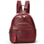Rucsac dama, Nylay GT1829, piele naturala, model rosu fotografia produsului