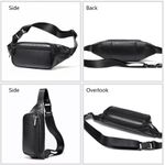 Borseta pentru barbati, Crew GT1825, model negru fotografia produsului View 3 S