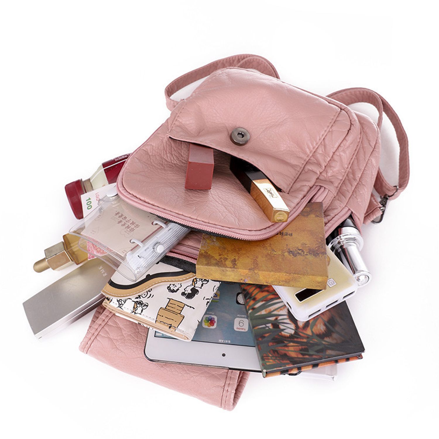 Rucsac dama, Flower GT1832, model roz fotografia produsului View 3 L