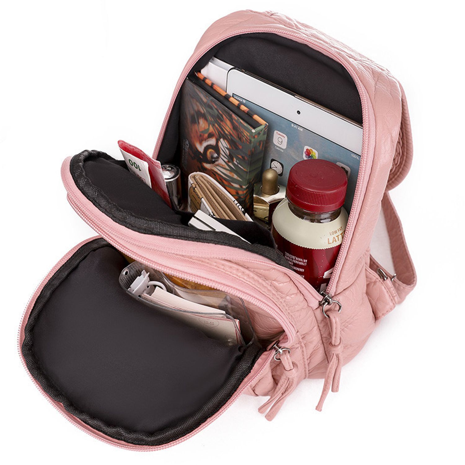 Rucsac dama, Flower GT1832, model roz fotografia produsului View 6 L