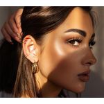 Cercel ear cuff argint 925, JW305, model incrucisat, placat cu rodiu fotografia produsului View 2 S
