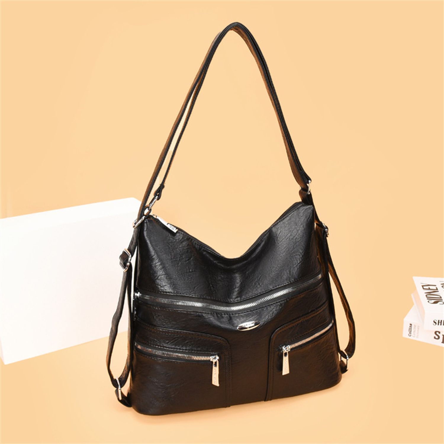 Geanta dama Milena GT1852, model negru fotografia produsului View 3 L