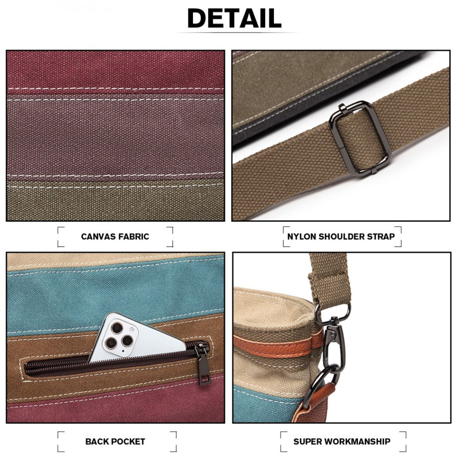 Geanta dama Divya GT1801, textil impermeabil, Multicolor fotografia produsului View 3 L
