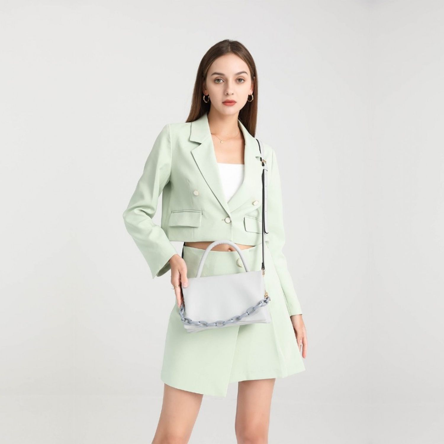 Geanta dama Luna, GT1785, model elegant, gri fotografia produsului View 4 L