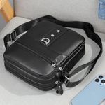Geanta de umar pentru barbati, Amon GT2074, piele naturala, Negru fotografia produsului View 7 S