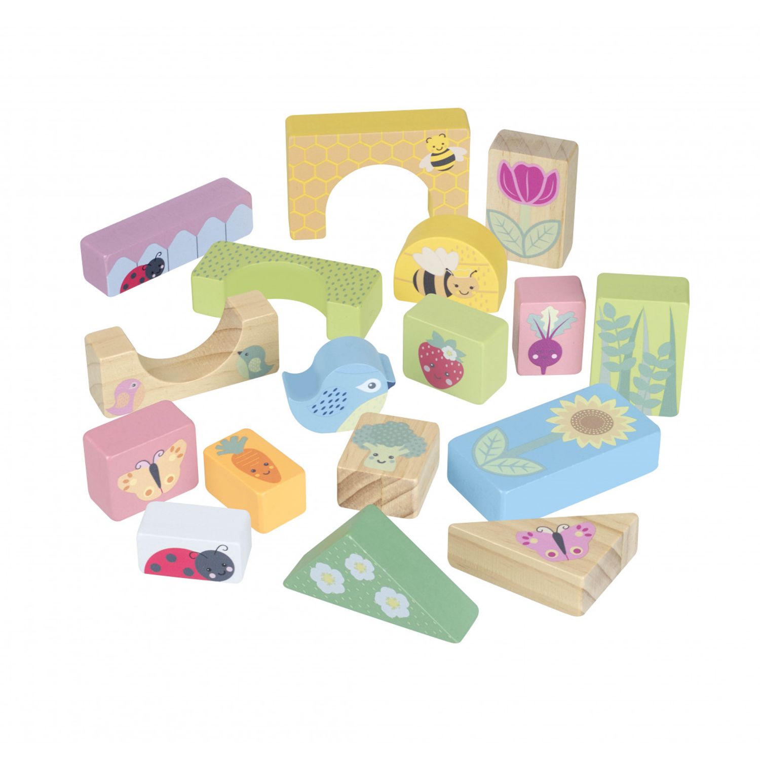 Cuburi de construit Gradina de primavara, Orange Tree Toys fotografia produsului View 3 L