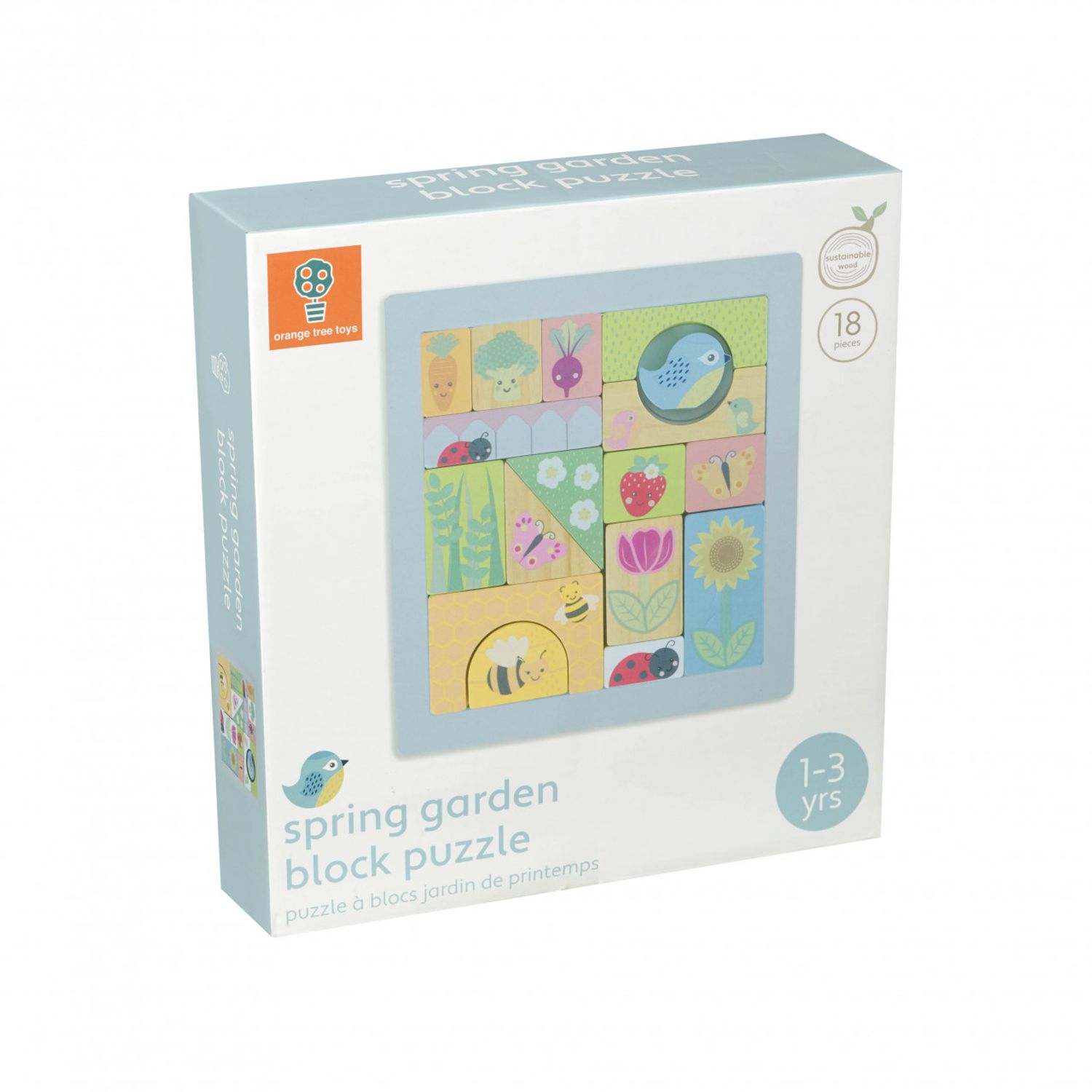 Cuburi de construit Gradina de primavara, Orange Tree Toys fotografia produsului View 5 L