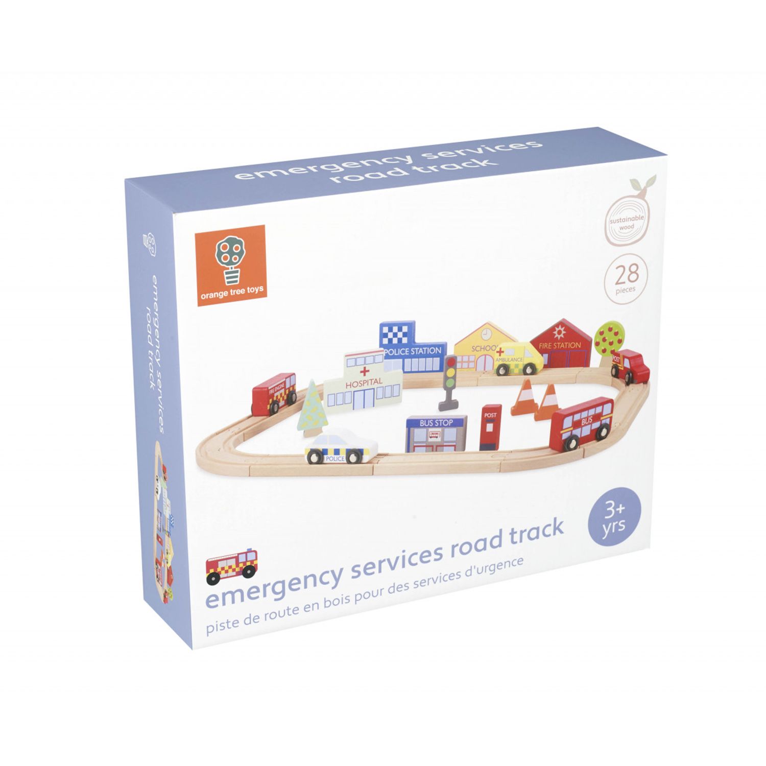 Circuit cu vehicule utilitare, Orange Tree Toys fotografia produsului View 3 L