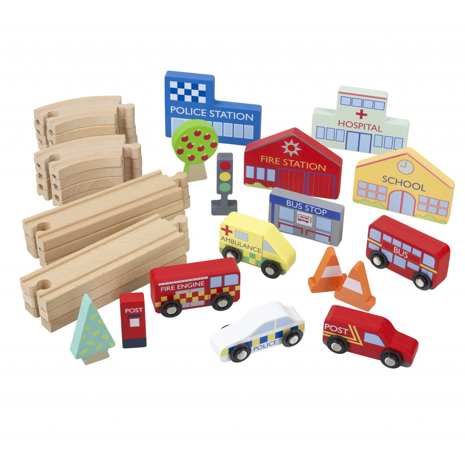 Circuit cu vehicule utilitare, Orange Tree Toys fotografia produsului View 5 L