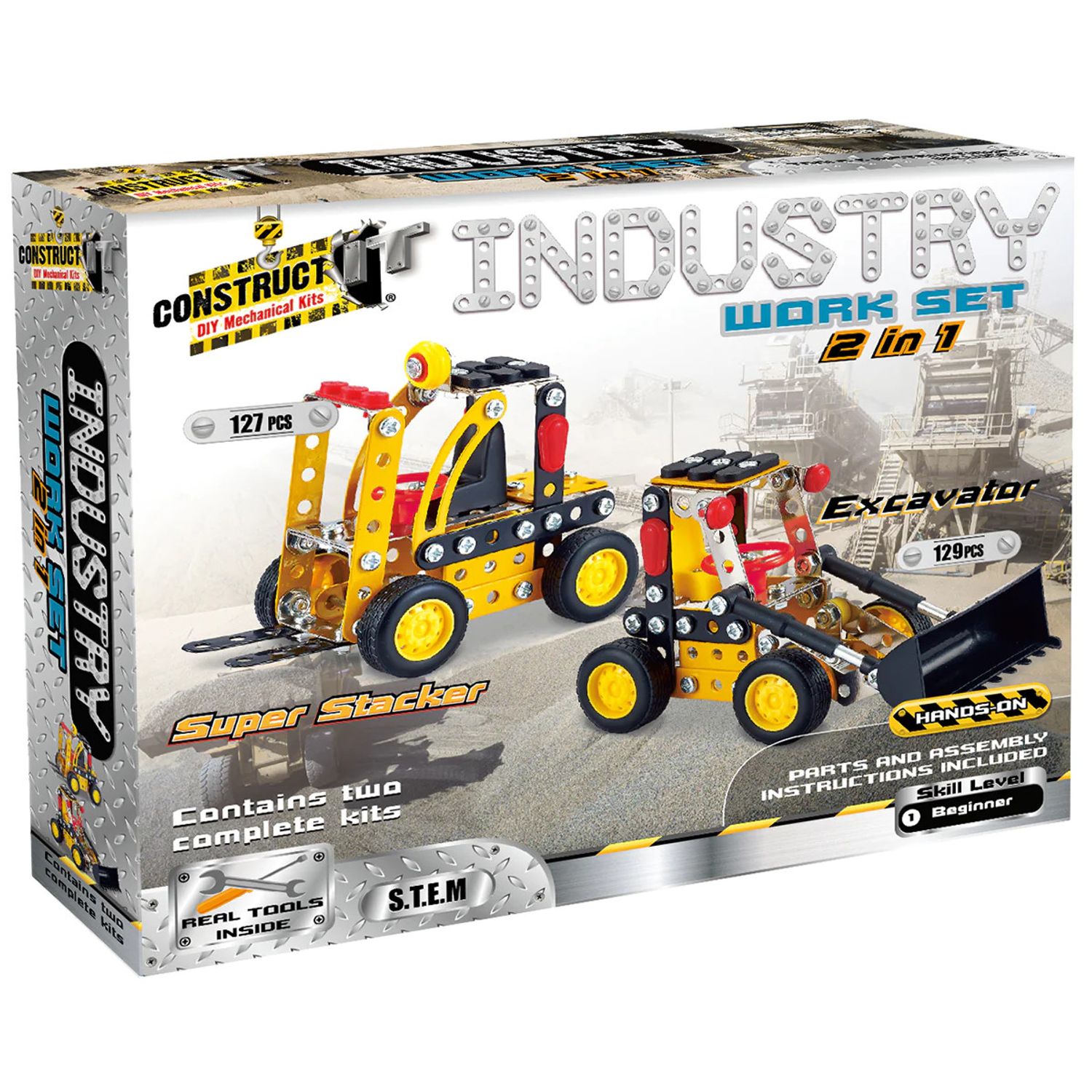 Kit STEM Vehicule de constructie 2 in 1, nivel incepator fotografia produsului