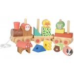 Trenulet din lemn cu forme si animale, Orange Tree Toys fotografia produsului View 2 S