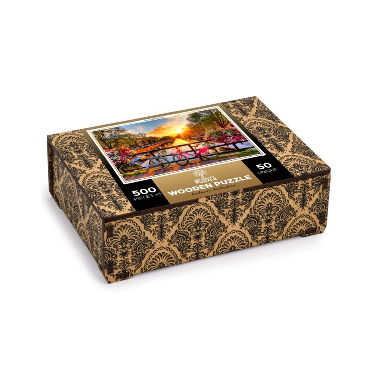 Puzzle din lemn, Bicicletele din Amsterdam, 505 piese fotografia produsului