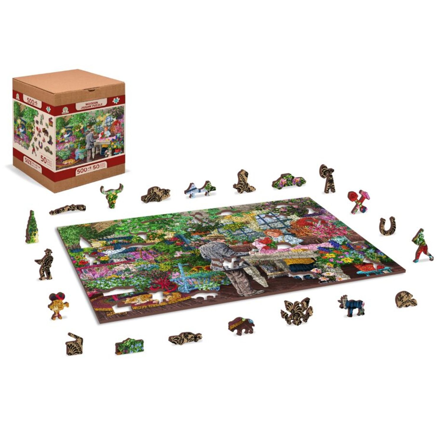 Puzzle din lemn, Floraria, 505 piese fotografia produsului View 2 L