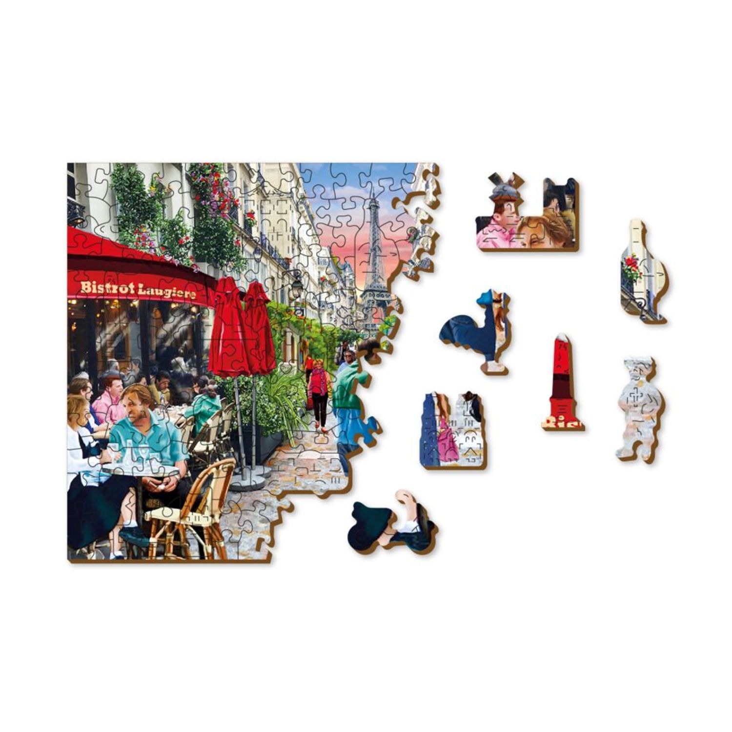 Puzzle din lemn, Bistro din Paris, 505 piese fotografia produsului View 4 L