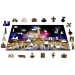 Puzzle din lemn, Parisul noaptea, 505 piese fotografia produsului View 3 S