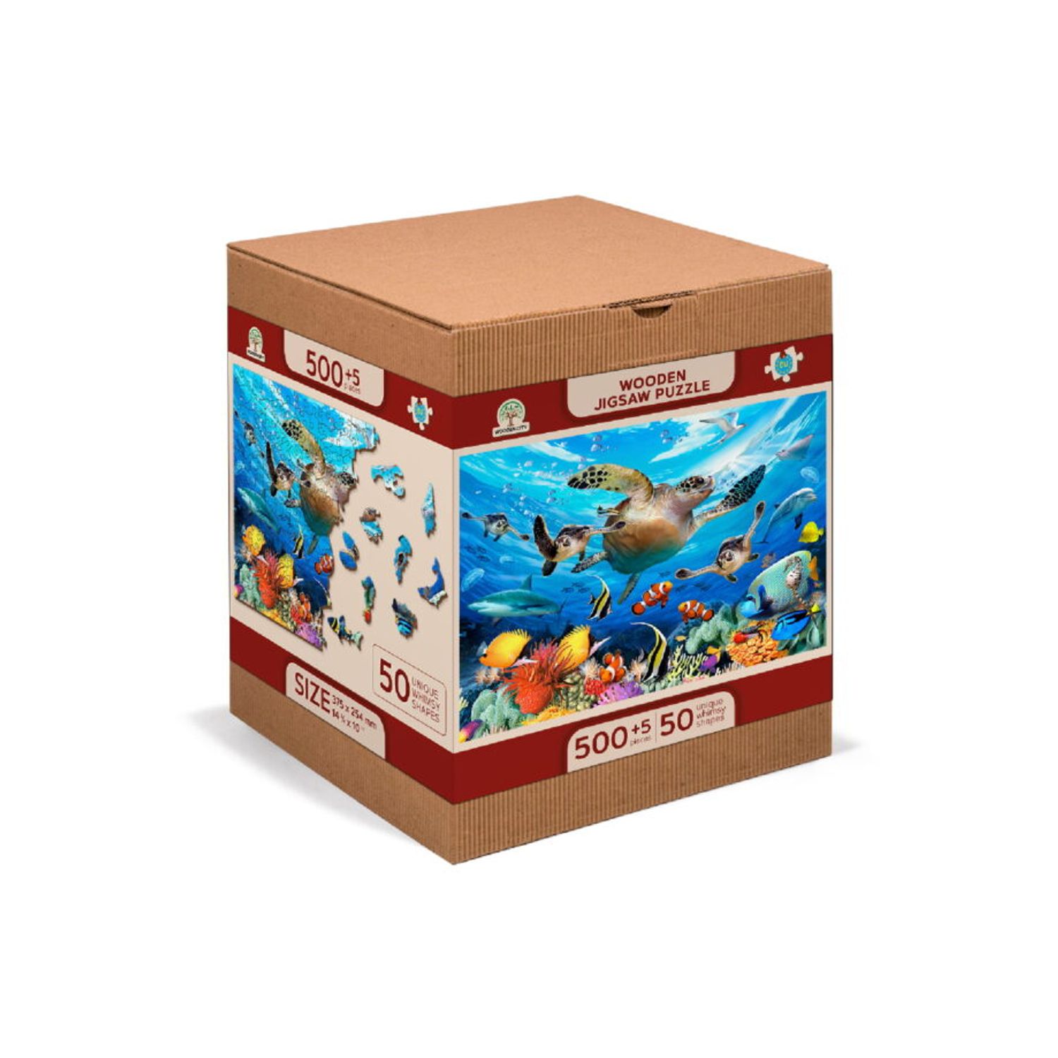 Puzzle din lemn, Viata oceanica, 505 piese fotografia produsului