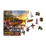 Puzzle din lemn, Bicicletele din Amsterdam, 1010 piese fotografia produsului View 3 S