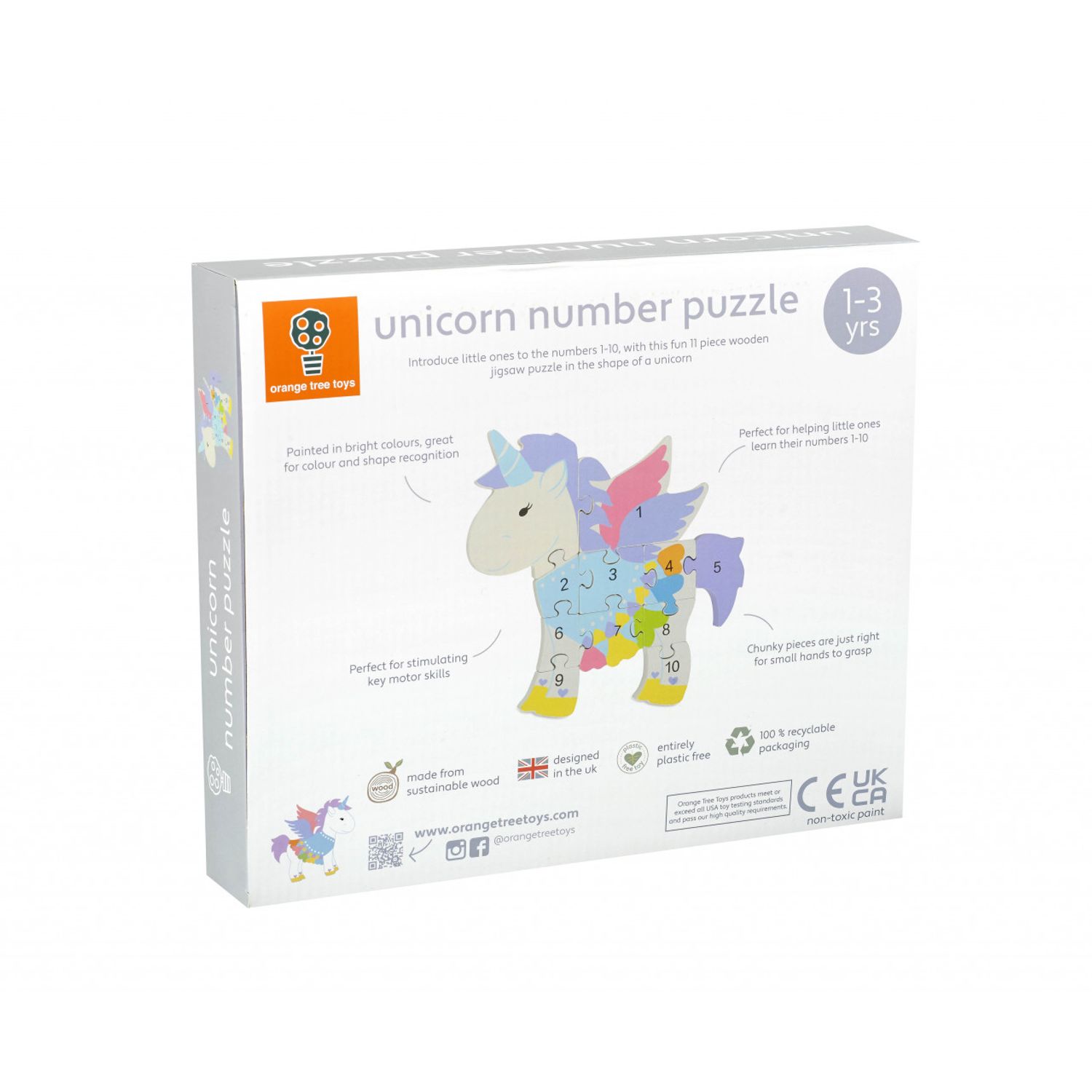 Puzzle din lemn unicorn, Orange Tree Toys fotografia produsului View 3 L