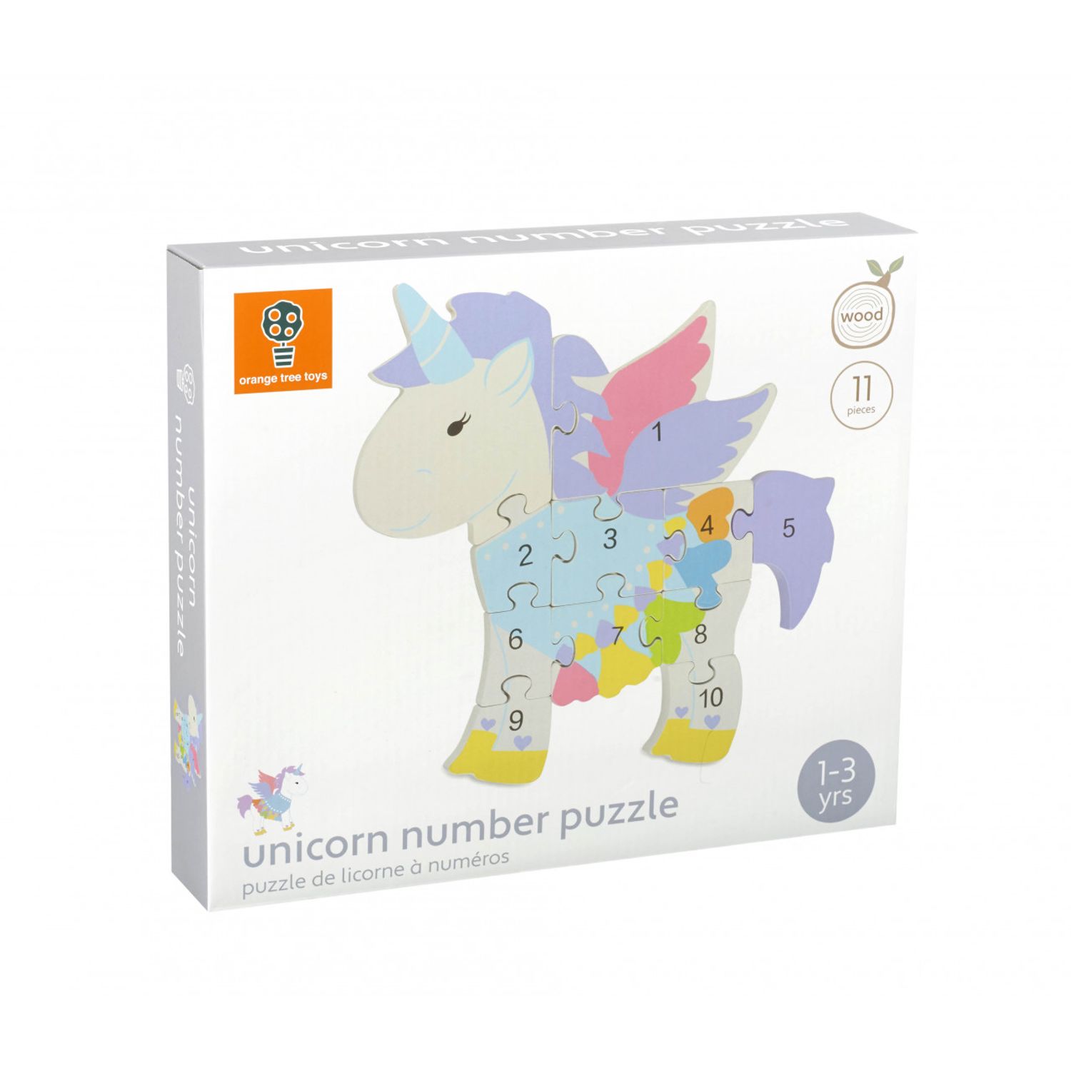 Puzzle din lemn unicorn, Orange Tree Toys fotografia produsului View 2 L