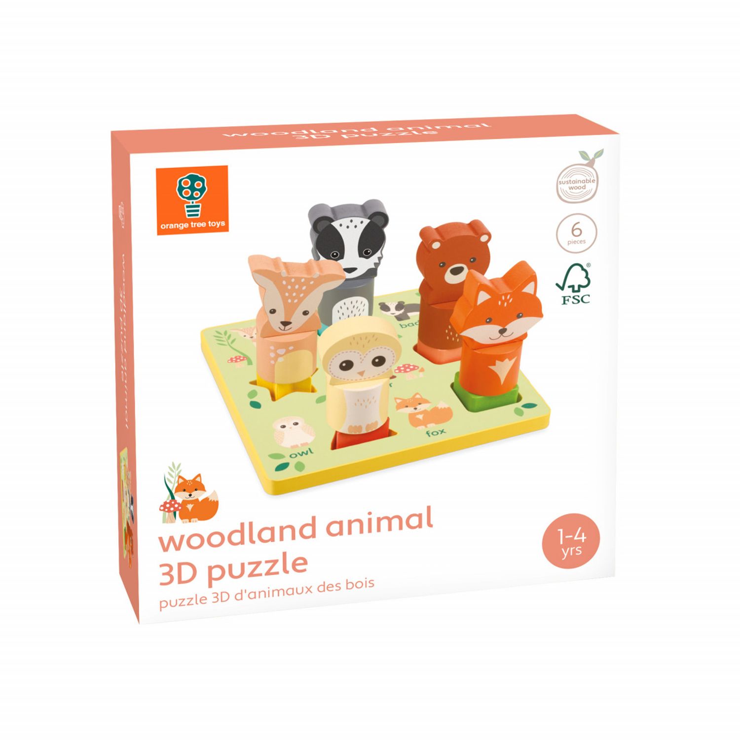 Puzzle 3D cu animale, Orange Tree Toys fotografia produsului View 3 L