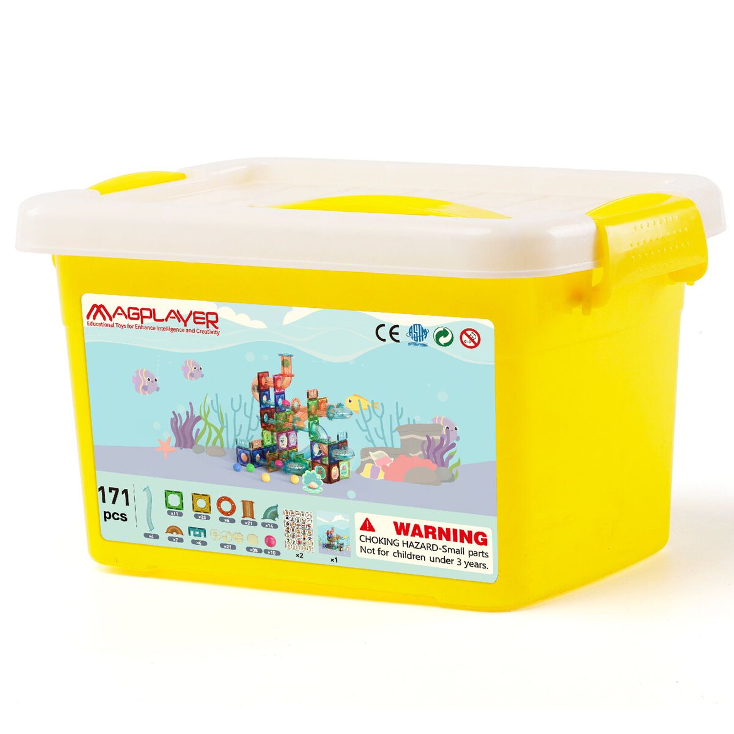 Set de constructie magnetic - Marble Run (171 piese) fotografia produsului View 2 L
