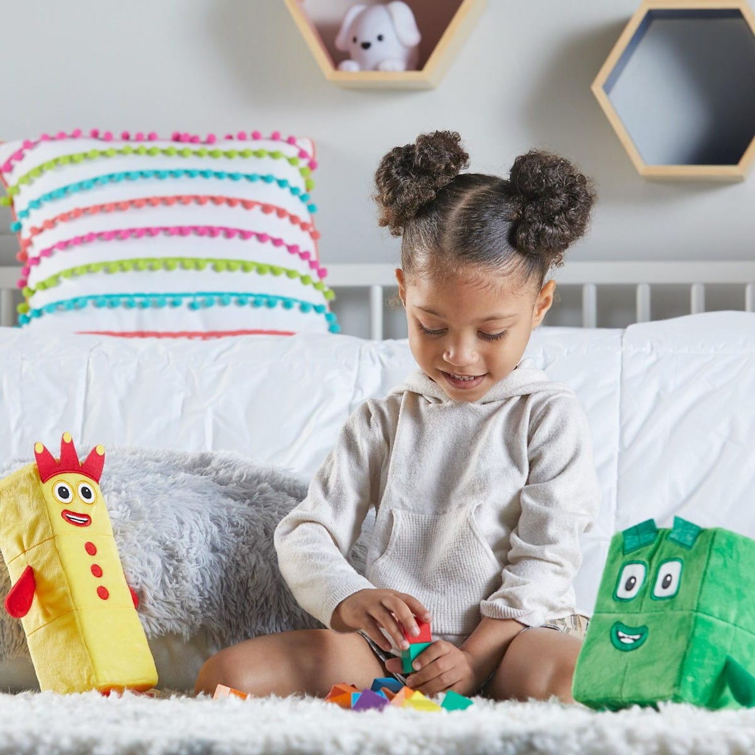Set mascote din plus Numberblocks - Trei  Patru fotografia produsului View 3 L
