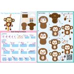 Set de cusut DIY - decoratiune topper pentru creion - Maimuta fotografia produsului View 4 S