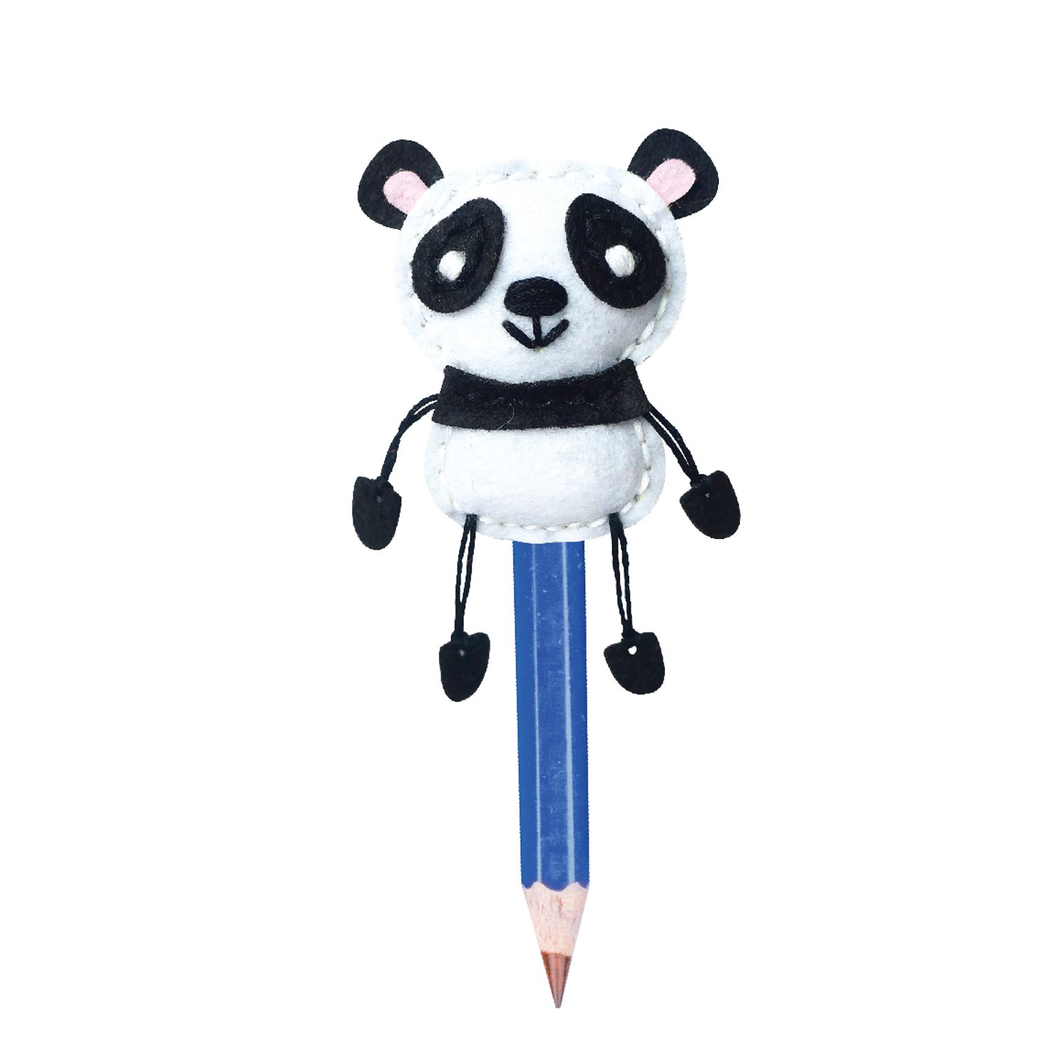 Set de cusut DIY - decoratiune topper pentru creion - Panda fotografia produsului View 2 L