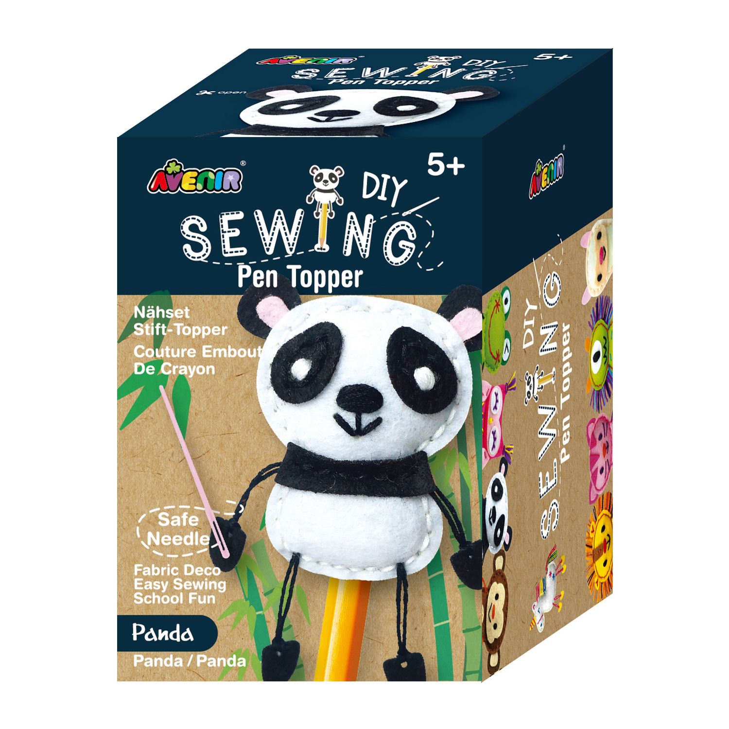 Set de cusut DIY - decoratiune topper pentru creion - Panda fotografia produsului