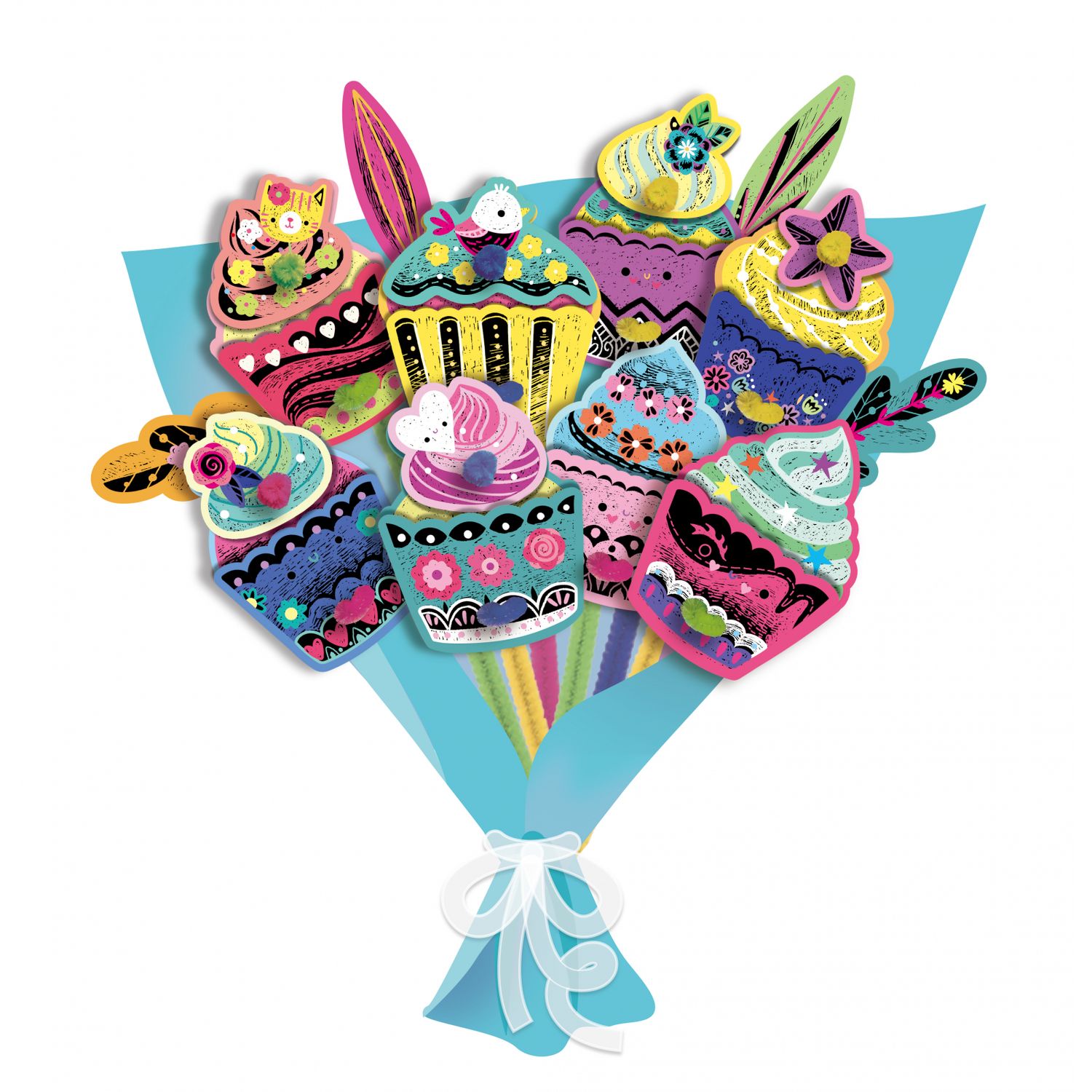 Set creativ de razuit Buchet - Tort fotografia produsului View 2 L