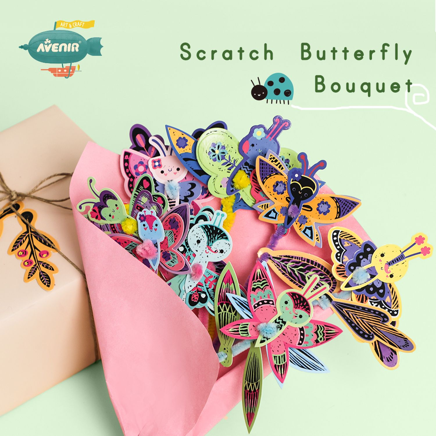 Set creativ de razuit Buchet - Fluture fotografia produsului View 6 L