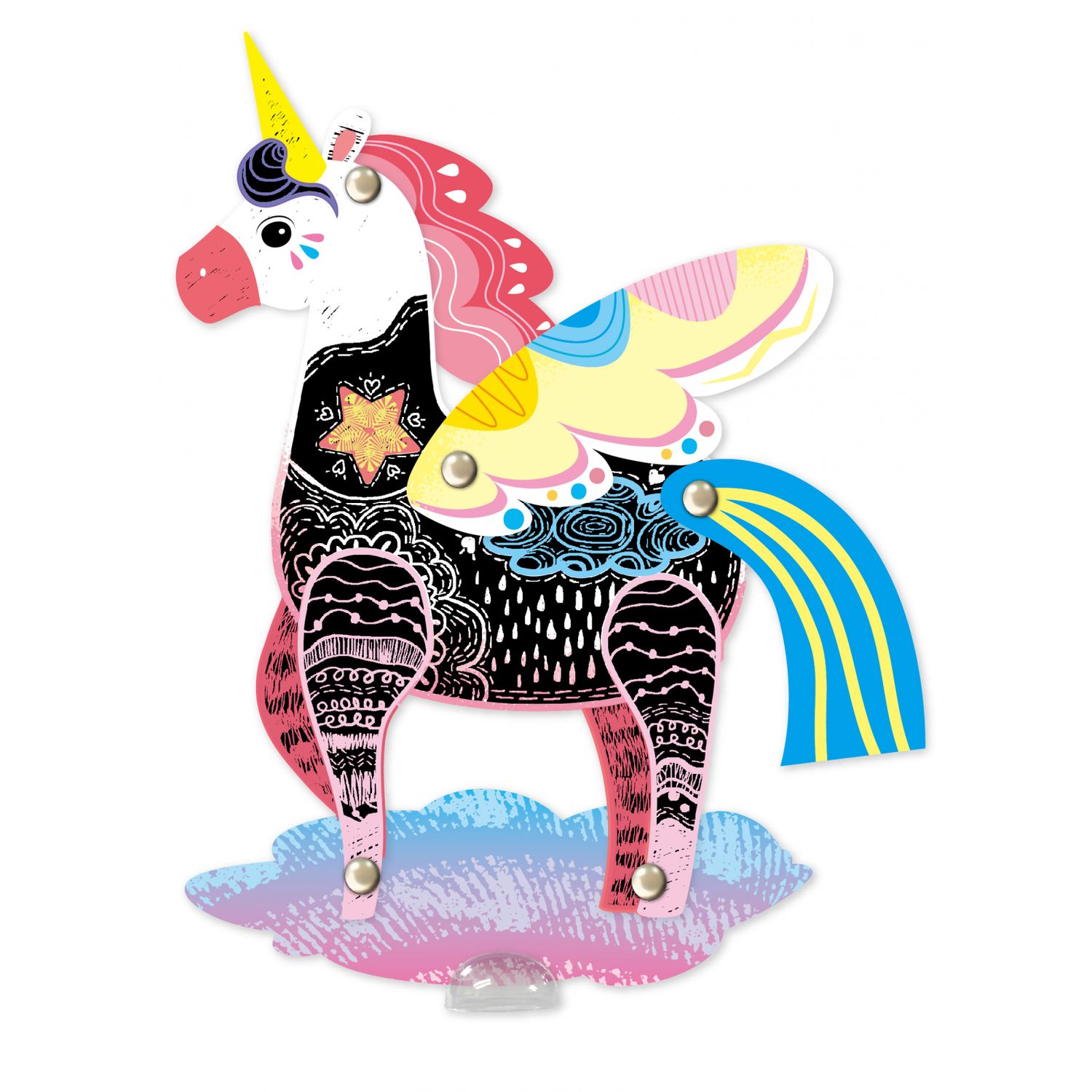 Set creativ de razuit - Unicorni in miscare fotografia produsului View 4 L