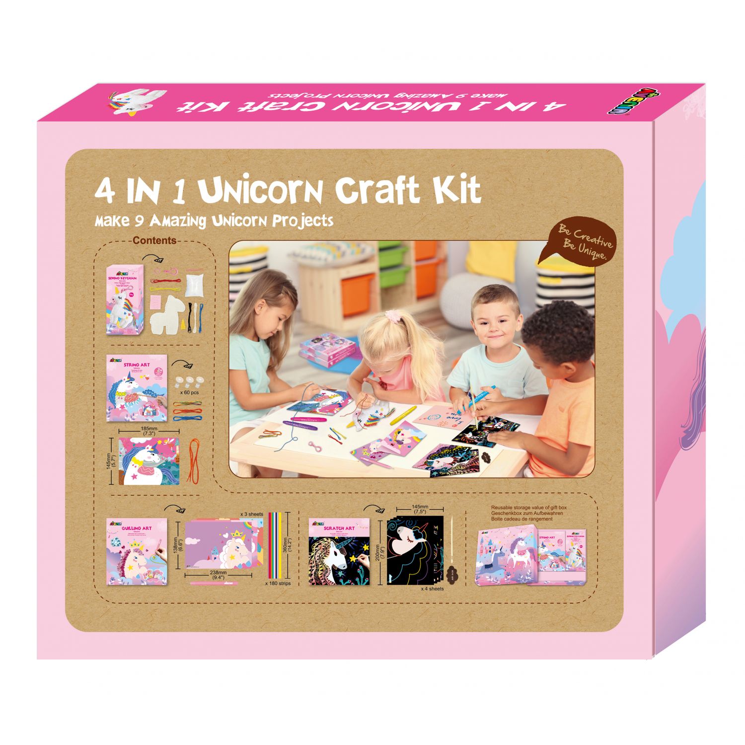 Set creativ 4 in 1 - Unicorni fotografia produsului View 6 L