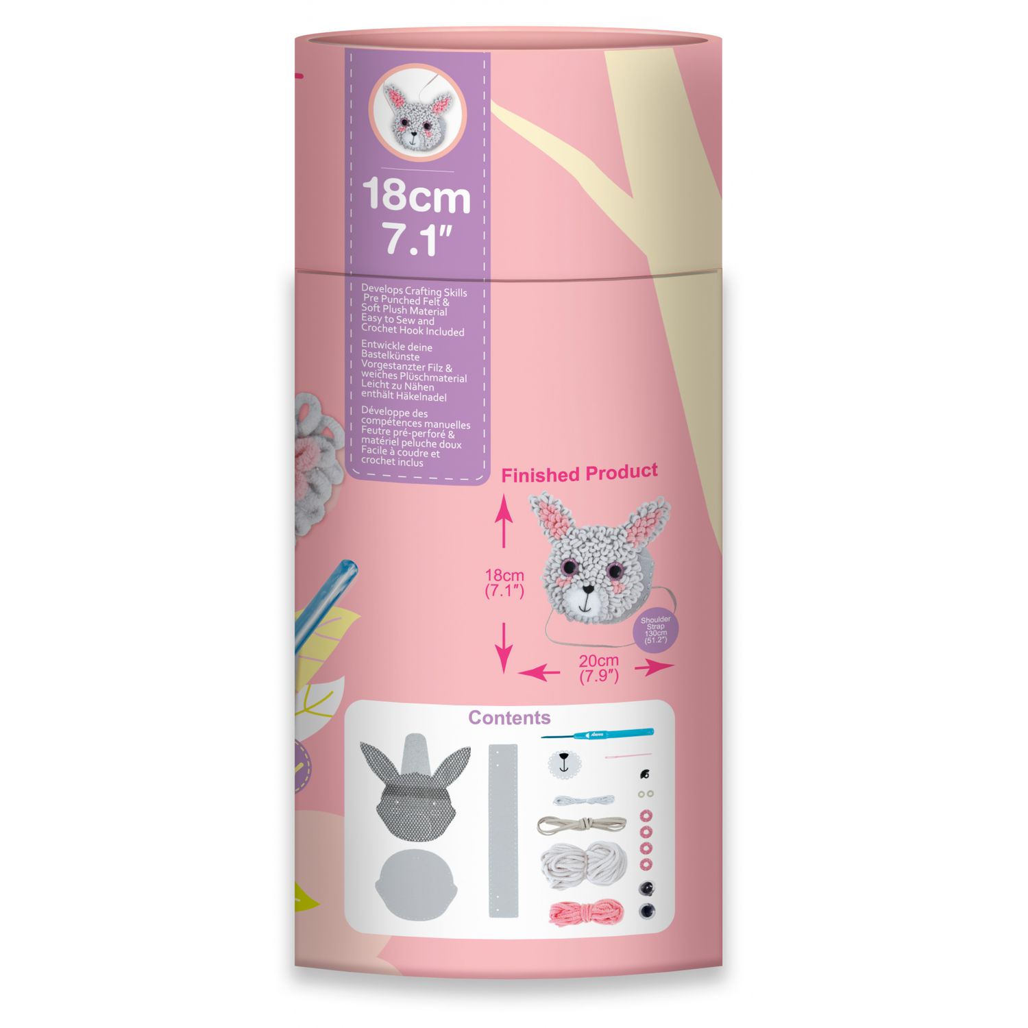 Kit DIY Loopie Fun - Prima mea geanta de plus bucle, Iepuras fotografia produsului View 5 L