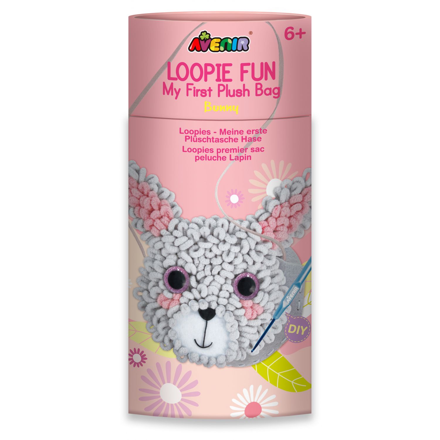 Kit DIY Loopie Fun - Prima mea geanta de plus bucle, Iepuras fotografia produsului