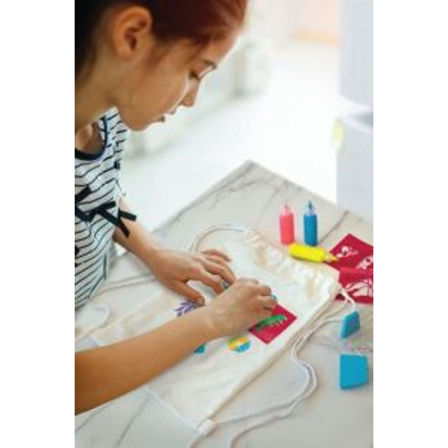 Set creativ - Imprimare cu sabloane pentru textile fotografia produsului View 4 L